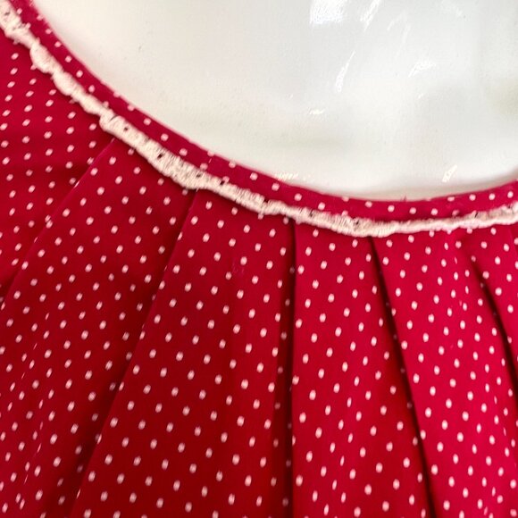 60's Dress - Wrap Around - Red Polka Dot - Summer - Handmade - Size Small/Medium - Picture 10 of 15